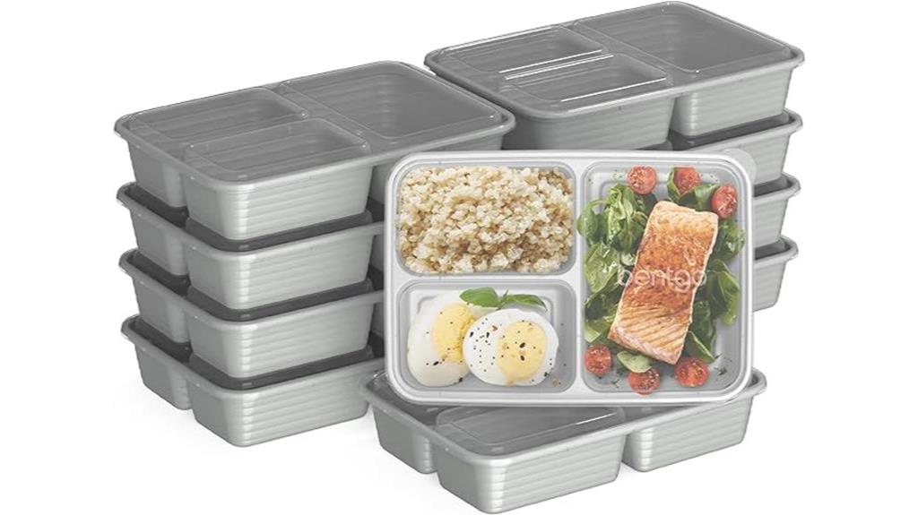 bpa free 3 compartment containers