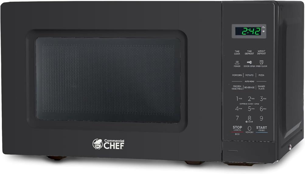 compact microwave with display