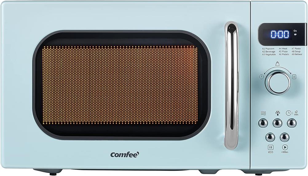 compact retro microwave oven