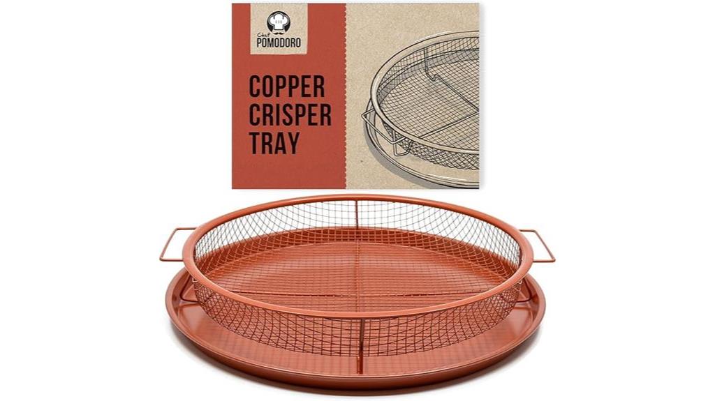 copper crisper tray cooking