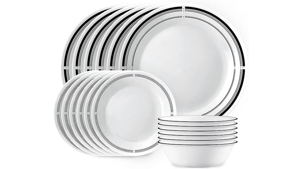 corelle 18 piece dinnerware set