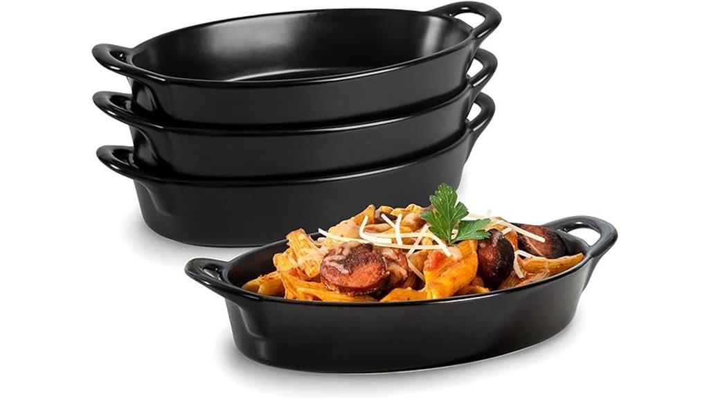 matte black baking dishes