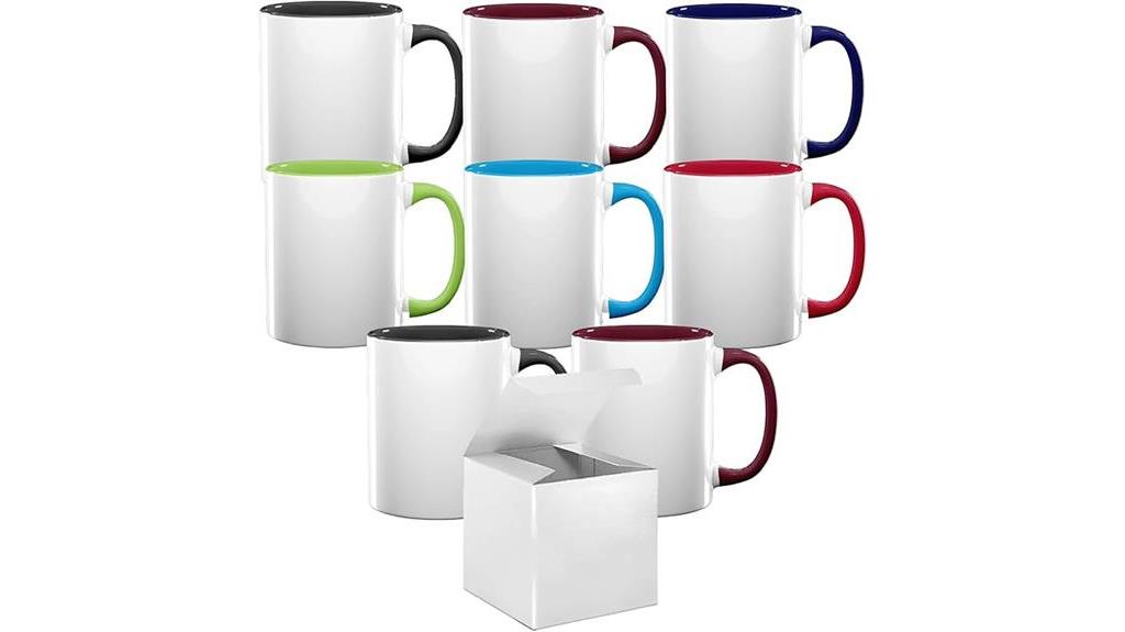 mixed color sublimation mugs