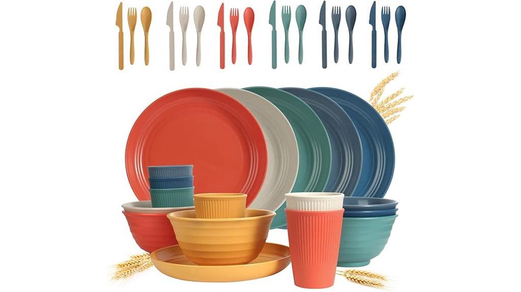 wheat straw dinnerware set